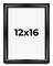 12x16 Modern Shadow Box 1.5" Depth Black Picture Frame - UV Acrylic, Backing, Hanging Hardware